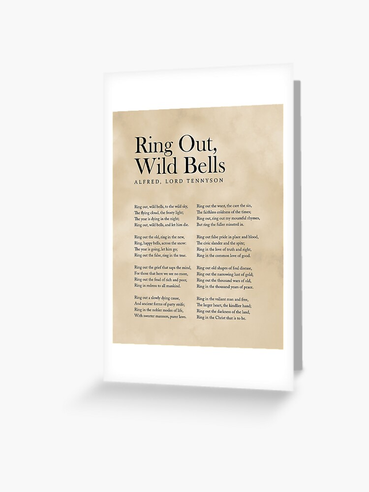 Ring Out, Wild Bells - Alfred, Lord Tennyson Poem - Literature