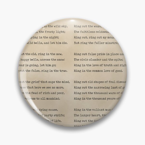Item preview, Ring Out, Wild Bells - Alfred, Lord Tennyson Poem - Literature - Typewriter Print 3 - Vintage designed and sold by Studio Grafiikka.