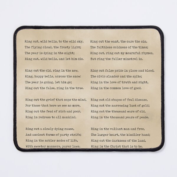 Item preview, Ring Out, Wild Bells - Alfred, Lord Tennyson Poem - Literature - Typewriter Print 3 - Vintage designed and sold by Studio Grafiikka.