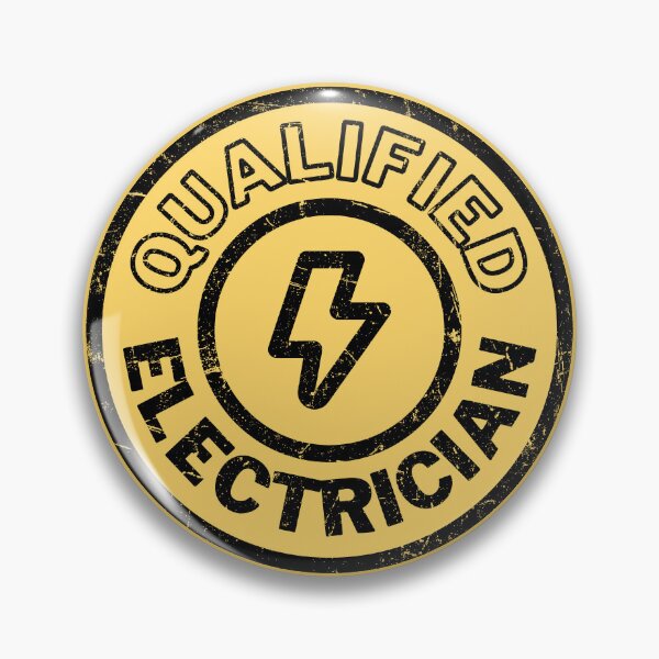 Item preview, Qualified Electrician Stamp - Black Distressed designed and sold by RetroNeon.