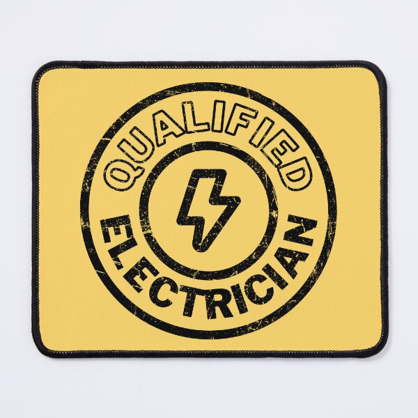 Item preview, Qualified Electrician Stamp - Black Distressed designed and sold by RetroNeon.