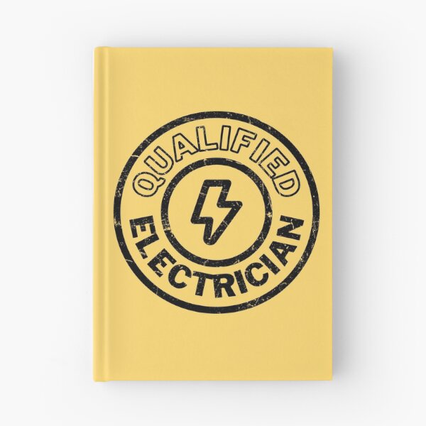 Item preview, Qualified Electrician Stamp - Black Distressed designed and sold by RetroNeon.