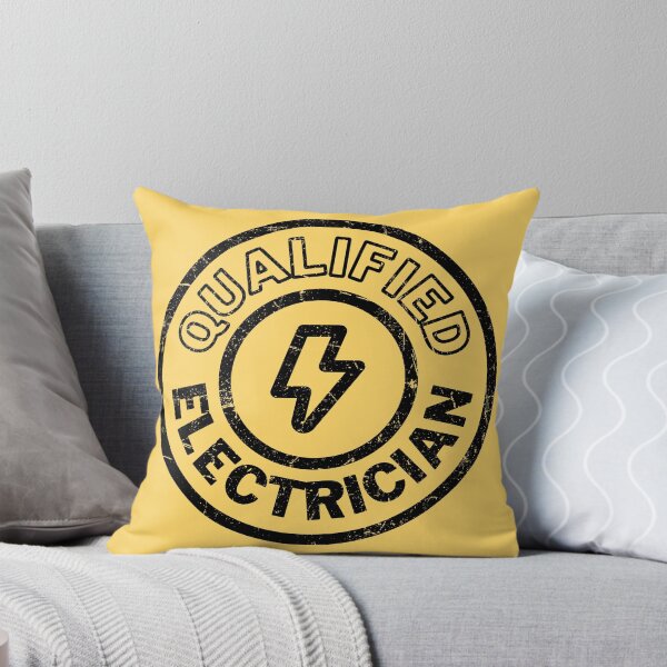 Item preview, Qualified Electrician Stamp - Black Distressed designed and sold by RetroNeon.