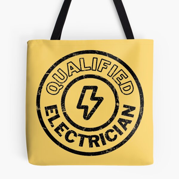 Item preview, Qualified Electrician Stamp - Black Distressed designed and sold by RetroNeon.