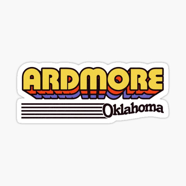 Vista previa del artículo con la obra «Ardmore, Oklahoma | Rayas retro», diseñado y vendido por retroready.