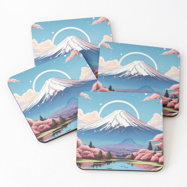 Item preview, Halo Mount Fuji Serenity - Tranquil Artwork of Japan's Iconic Peak designed and sold by joanwatson45.