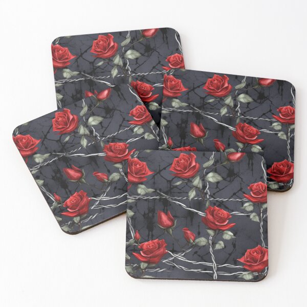 Item preview, Gothic Red Roses with Wire  Seamless Pattern designed and sold by MysticOzzy.