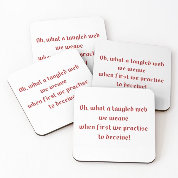 Item preview, Walter Scott Quote - Tangled Web Deception designed and sold by wordartistry.
