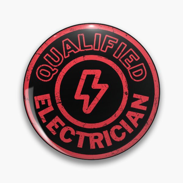 Item preview, Qualified Electrician Stamp - Red Distressed designed and sold by RetroNeon.
