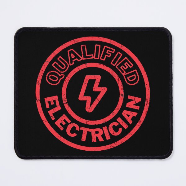 Item preview, Qualified Electrician Stamp - Red Distressed designed and sold by RetroNeon.