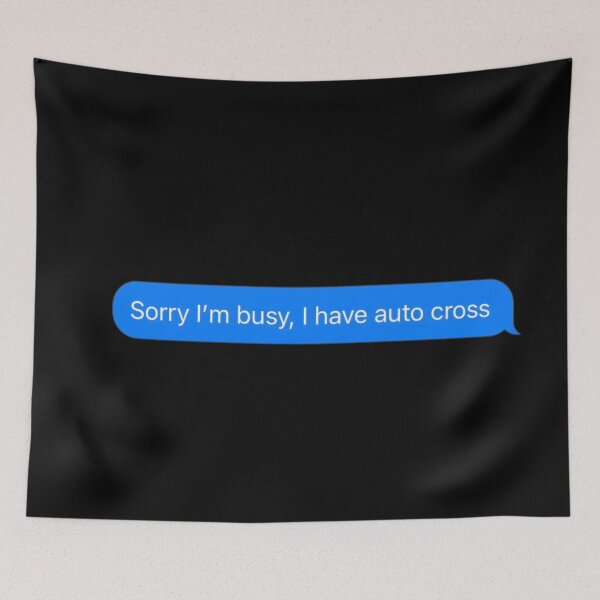 Item preview, Sorry I'm Busy, I Have Autocross Text Message Black - Funny Gym designed and sold by GymWearDepot.