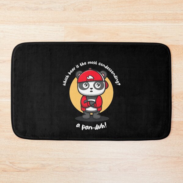 Item preview, Pan-duh! funny teenage panda (on dark colors) designed and sold by messy-nessie.