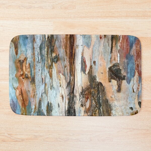 Item preview, Aqua-Blue Tree Bark Art With Bourbon-Color Splashes designed and sold by DEC02.