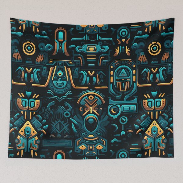 Item preview, Futuristic Tribes: A Fusion of Patterns and Technology Design Collection designed and sold by KaonDesign.