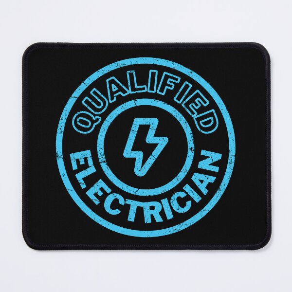Item preview, Qualified Electrician Stamp - Blue Distressed designed and sold by RetroNeon.