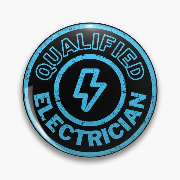 Item preview, Qualified Electrician Stamp - Blue Distressed designed and sold by RetroNeon.