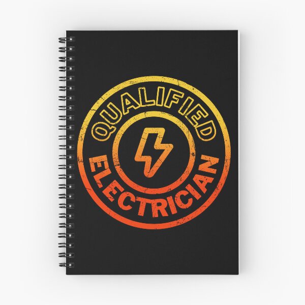 Item preview, Qualified Electrician Stamp - Yellow / Red Distressed designed and sold by RetroNeon.