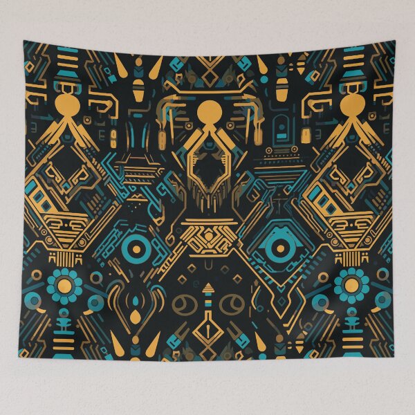 Item preview, Futuristic Tribes: A Fusion of Patterns and Technology Design Collection designed and sold by KaonDesign.