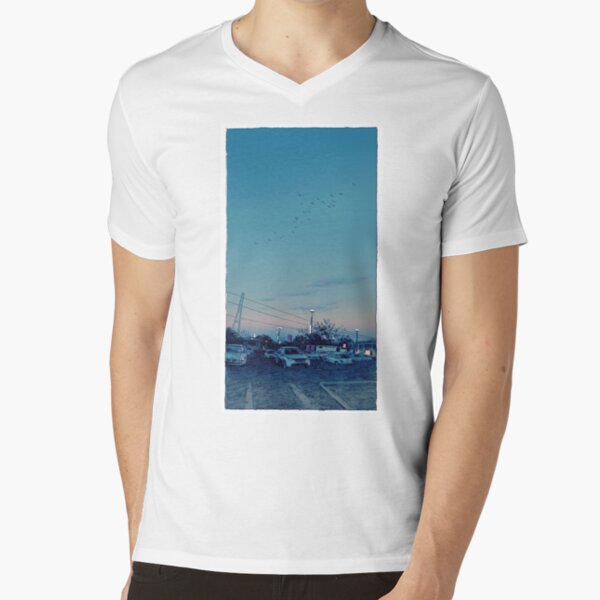 sunsets, car parks and late nights V-Neck T-Shirt
