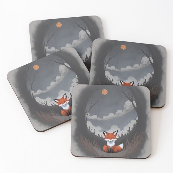 Item preview, Moonlit Bliss: A Happy Fox Hole with Moon Night T-Shirt designed and sold by meesin-shop.