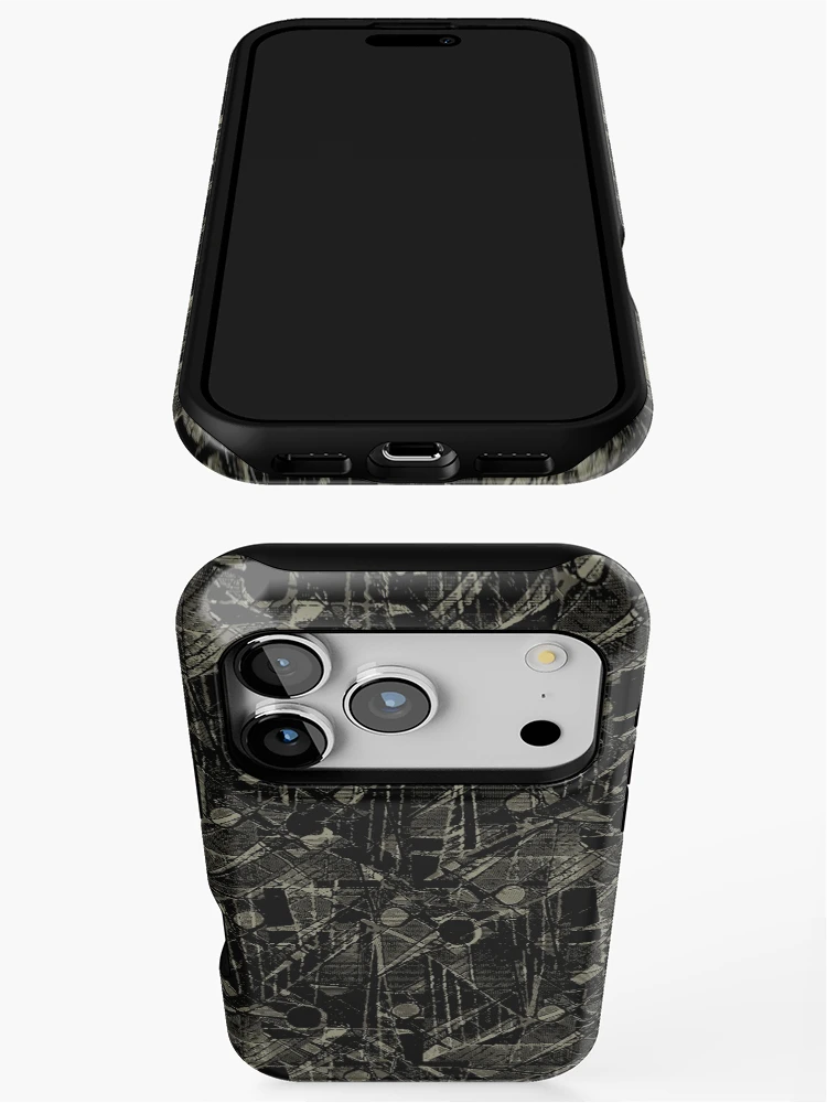 Thumbnail 3 of 4, iPhone Case, Abstract Collage Patchwork Pattern designed and sold by DFLC Prints.