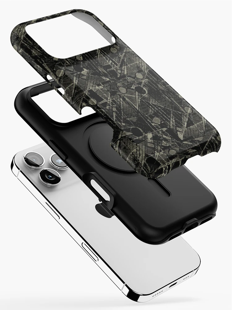 Thumbnail 2 of 4, iPhone Case, Abstract Collage Patchwork Pattern designed and sold by DFLC Prints.