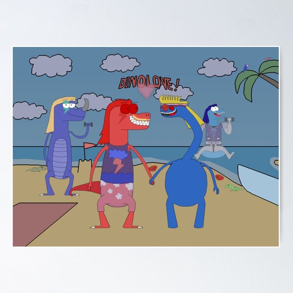 Item preview, Dinosaur love at the beach designed and sold by DINODAVID2002.