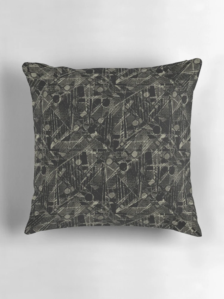 Thumbnail 3 of 4, Pillow, Abstract Collage Patchwork Pattern designed and sold by DFLC Prints.