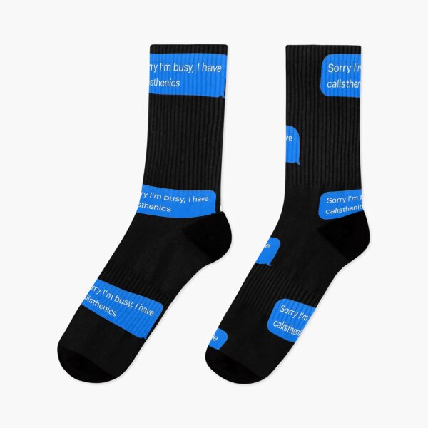 Item preview, Sorry I'm Busy, I Have Calisthenics Text Message Black - Funny Gym designed and sold by GymWearDepot.