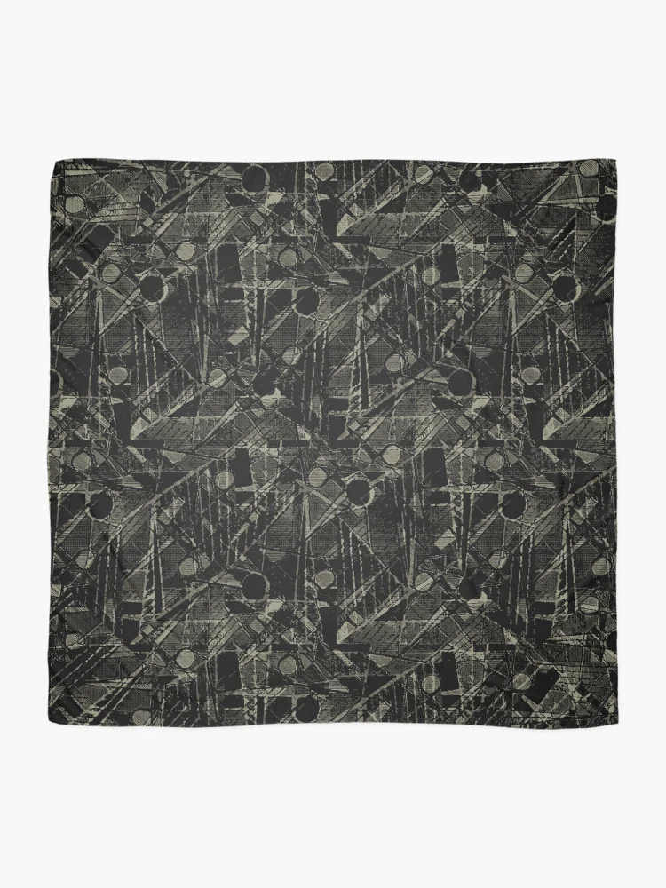 Thumbnail 2 of 3, Scarf, Abstract Collage Patchwork Pattern designed and sold by DFLC Prints.