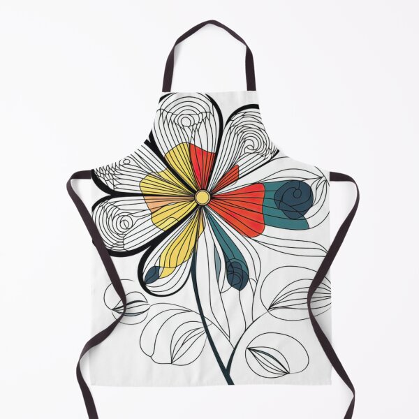 Item preview, Colorful Abstract Flower with Floral Lines - Caricature Style designed and sold by PaintbrushPlace.