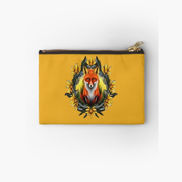 Item preview, A Red Fox Surrounded By Tickseed Mississippi State Tattoo Art designed and sold by taiche.