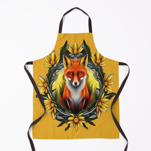 Item preview, A Red Fox Surrounded By Tickseed Mississippi State Tattoo Art designed and sold by taiche.