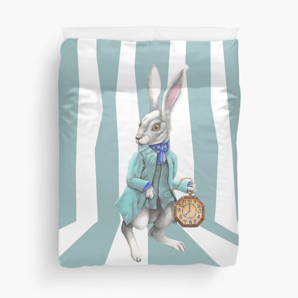 Follow the White Rabbit Duvet Cover