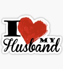 I Love My Husband Sticker