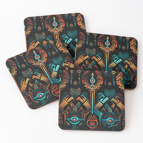 Item preview, Futuristic Tribes: A Fusion of Patterns and Technology Design Collection designed and sold by KaonDesign.