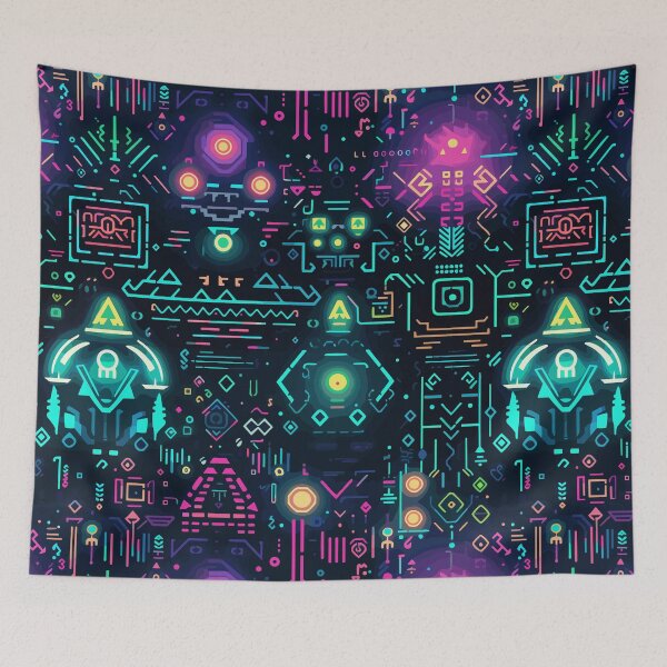Item preview, Futuristic Tribes: A Fusion of Patterns and Technology Design Collection designed and sold by KaonDesign.