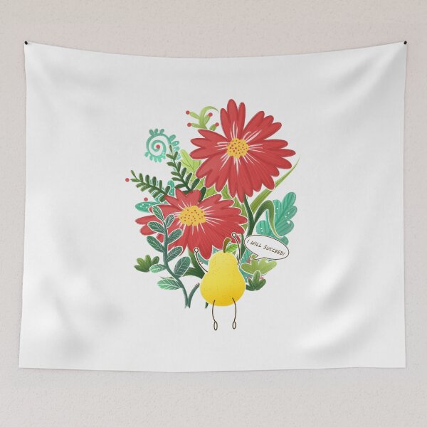 Item preview, Pear And Beautiful Flowers designed and sold by Lychee Design.