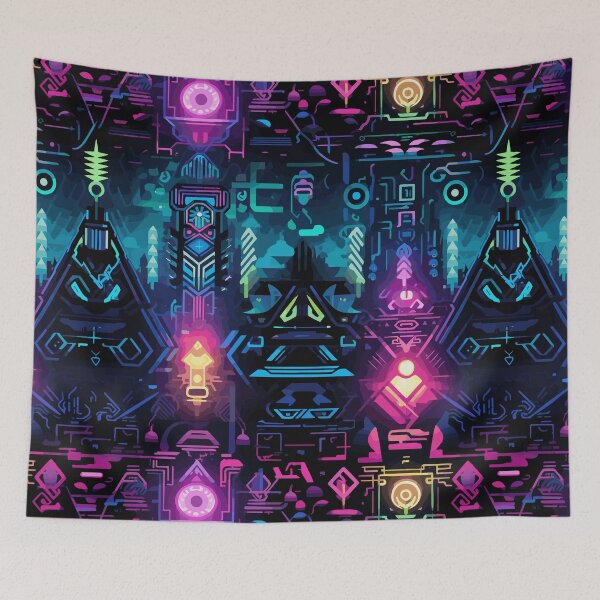 Item preview, Futuristic Tribes: A Fusion of Patterns and Technology Design Collection designed and sold by KaonDesign.