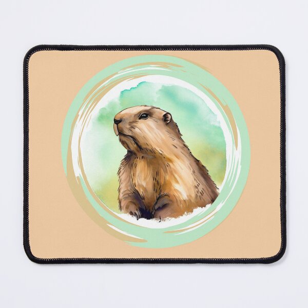 Item preview, Groundhog looking at the sky painted with watercolor designed and sold by GroundhogMs.
