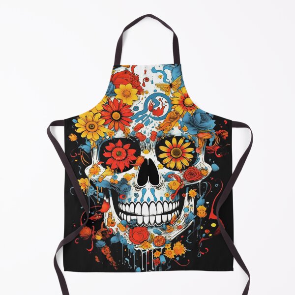 Item preview, Flower Skull Tatoo with Rose Flowers designed and sold by NeonAbstracts.