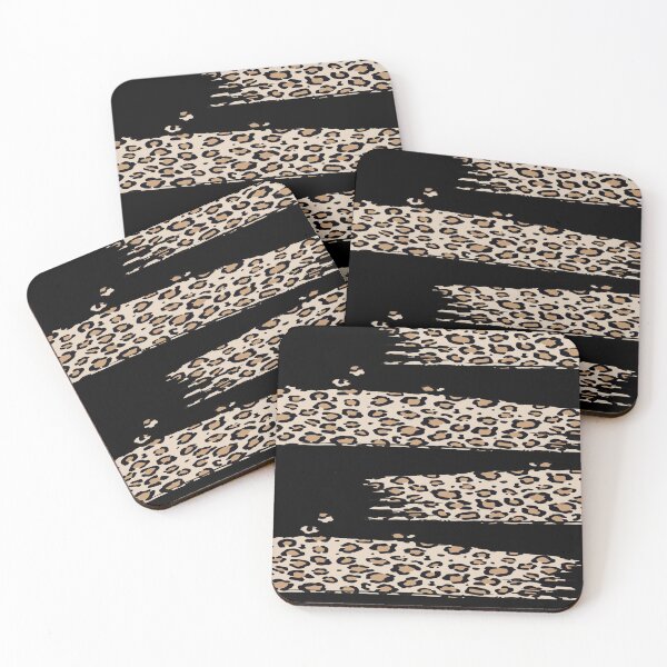 Item preview, Sleek Fusion - Black with Leopard Print Stripes designed and sold by Michelle Moss.
