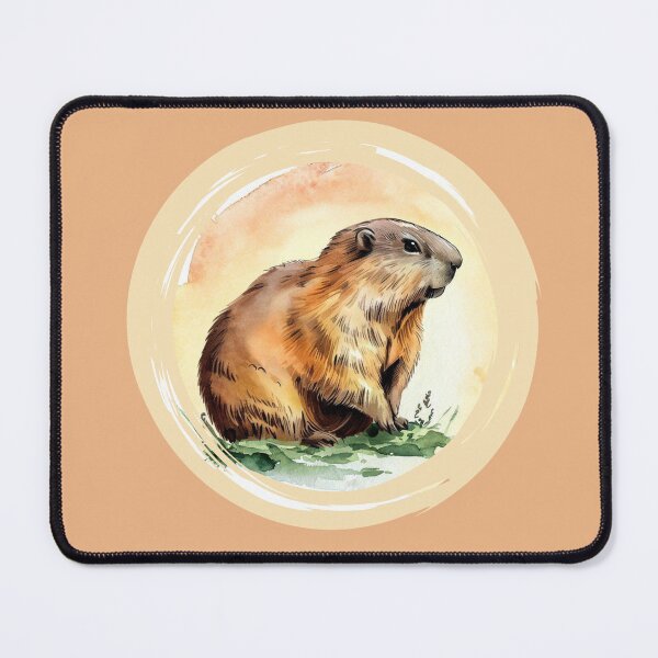 Item preview, Cute groundhog painted with watercolor designed and sold by GroundhogMs.