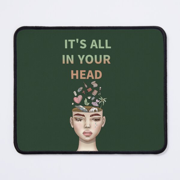 Item preview, its all in your head, surreal illustration designed and sold by La Loca.