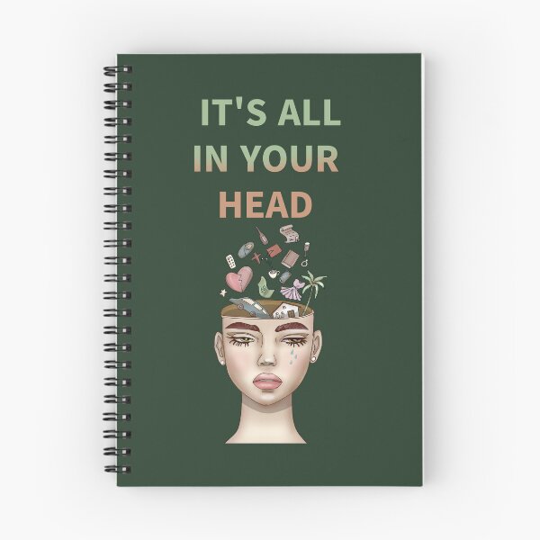 Item preview, its all in your head, surreal illustration designed and sold by La Loca.