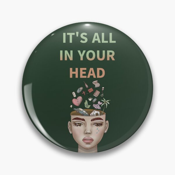 Item preview, its all in your head, surreal illustration designed and sold by La Loca.