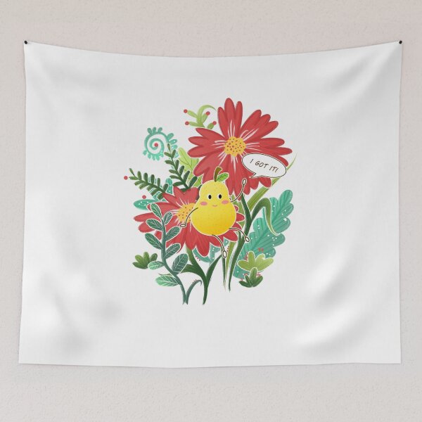 Item preview, Pear And Beautiful Flowers designed and sold by Lychee Design.