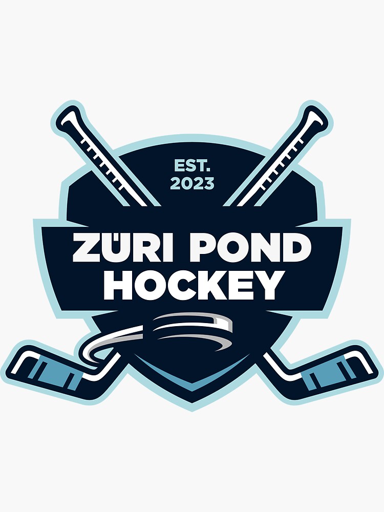 Thumbnail 3 of 3, Sticker, Zurich Pond Hockey Alternative Logo designed and sold by FiveRustyStore.