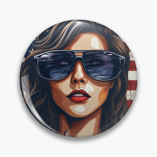 Item preview,  4th of July,Patriotic Woman, Independence day, red white and blue stars,  Artwork designed and sold by LateBloomer718.