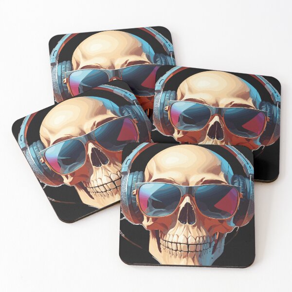 Item preview, Skull With Headphone and sunglasses designed and sold by StevenHignell.